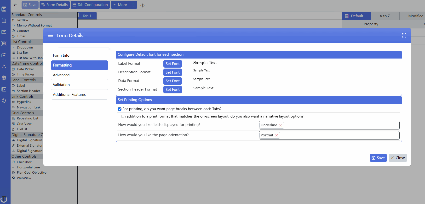 Custom Form Builder | ClinicTracker