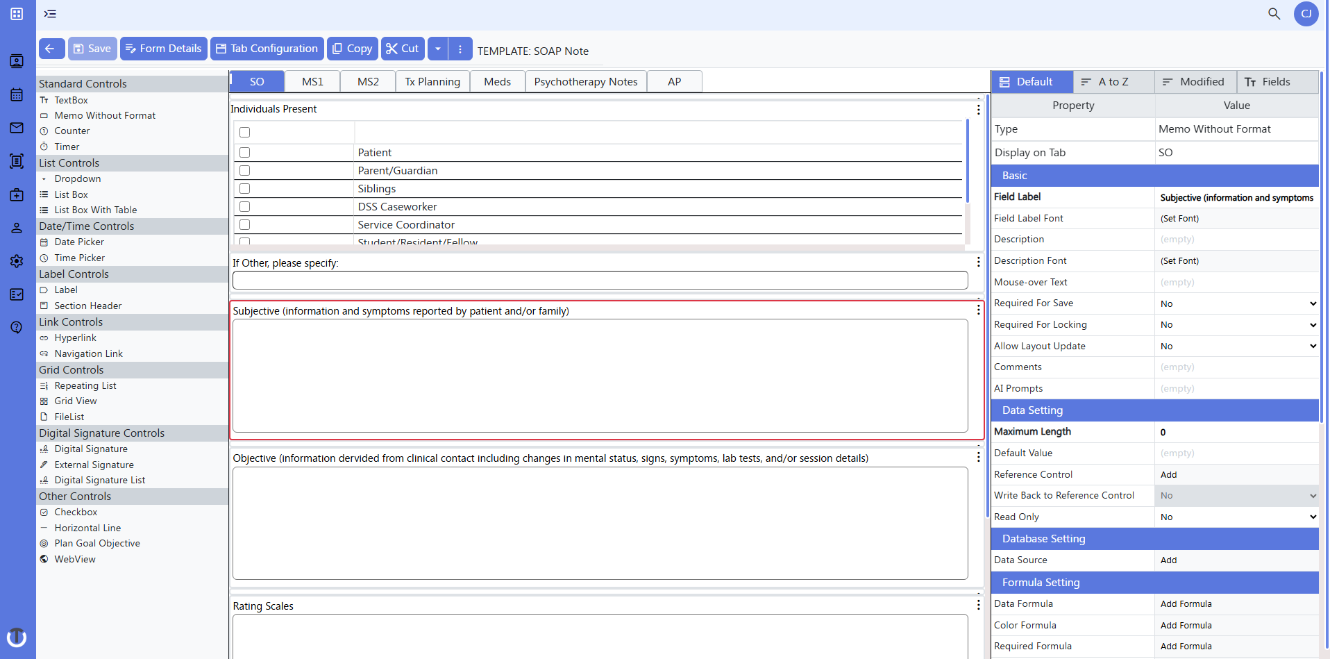 Custom Form Builder | ClinicTracker