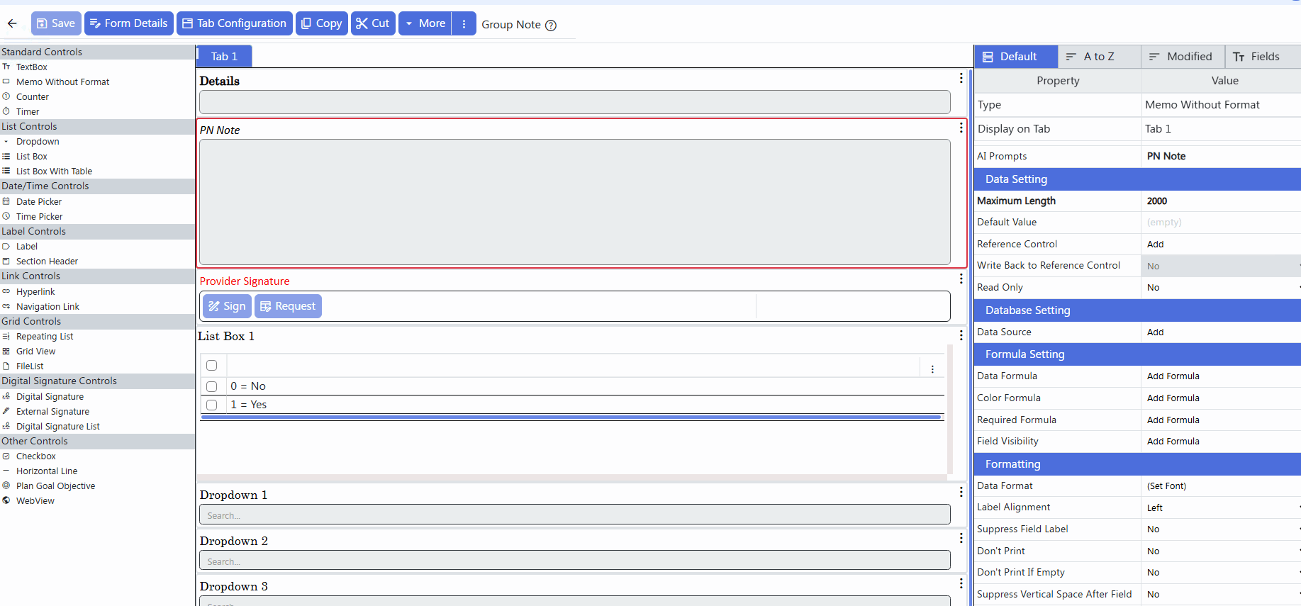 Custom Form Builder | ClinicTracker